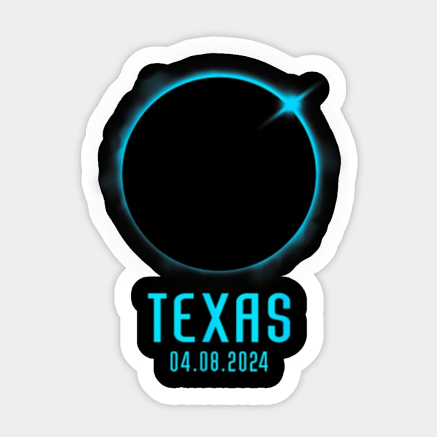 Totality Spring 4.08.24 Total Solar Eclipse 2024 Texas Sticker by SanJKaka